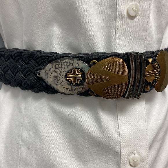 Marjorie Baer Braided Embellished Belt